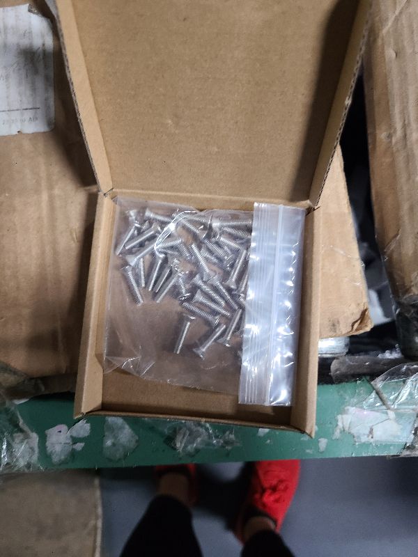 Photo 1 of #8-32 x 3/4" Flat Countersunk Head Machine Screws, Phillips Drive, 304 Stainless Steel 18-8, Full Thread, Coarse Thread UNC, 50 PCS