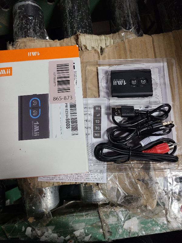 Photo 1 of 1Mii Bluetooth 5.3 Transmitter Receiver for TV to Wireless Headphones, Dual Link AptX Adaptive/Low Latency/HD Audio, Aux Adapter for Home Stereo, Airplane, Boat, Gym