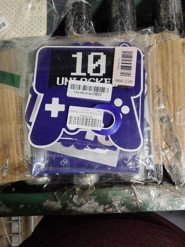 Photo 1 of 10th Birthday Decorations for Boys Girls, Blue Black Out Single Digits I'm 10 Birthday Party Decorations, Double Digits I'm 10 Banner, 10 Foil Balloons, Banner, Balloons, Hanging Swirl, Birthday Card