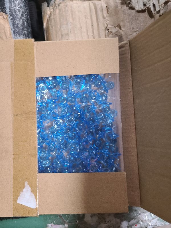 Photo 1 of 150 Mini Acrylic Pacifiers for Baby Shower Game, 0.86 Inch Bulk Chupones para Gender Reveal Party Favors Table Decoration (Blue)