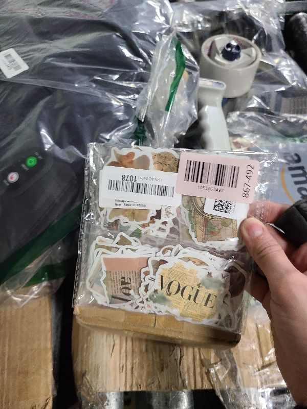 Photo 1 of 200pcs Vintage Stickers, Scrapbook Aesthetic Sticker Pack for Adults, Waterproof Retro Design Vinyl Decals for Water Bottle, Laptop, Journal, Luggage