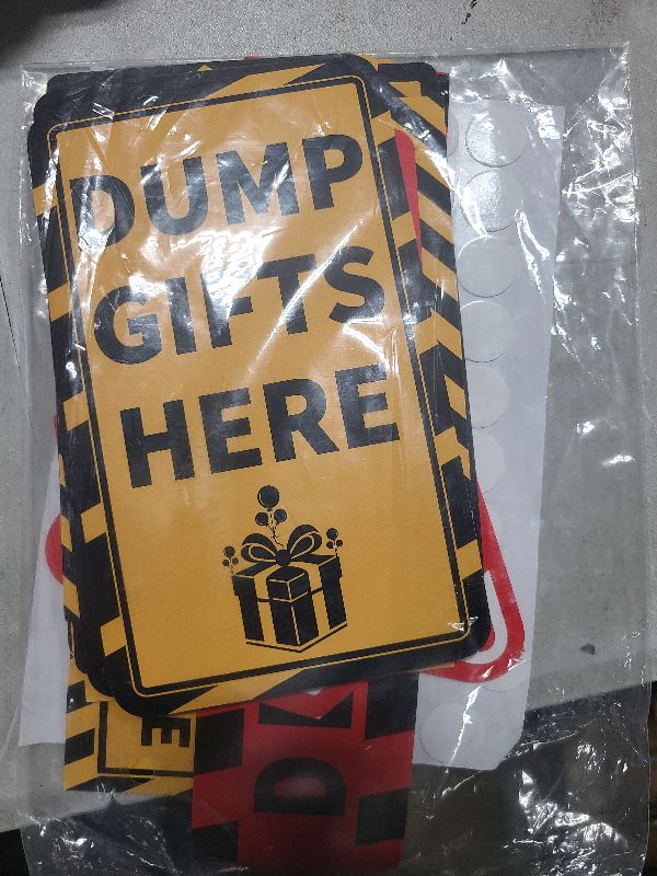 Photo 1 of 12 Pcs Construction Party Decor Sign, Building Sign Party Decoration, Craft Building Theme Party Signs, Warning Traffic Road Area Signs, Boys Kids Birthday Building Party Supplies