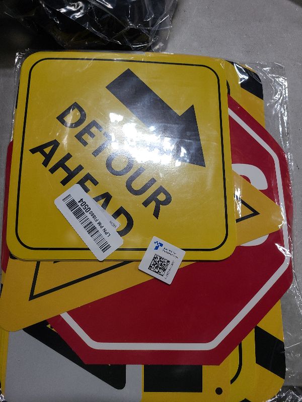 Photo 1 of 13 pcs construction Birthday Party supplies, construction party decorations for boys kid birthday party Baby Shower?11.8 inch construction theme party wall decor signs with Yellow Caution Tape