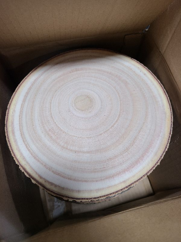Photo 1 of 10 Pcs Natural Paulownia Wood Slices 7-8 Inches,Wood Slices for Centerpieces Table Decorations,Unfinished Rounds Wood for Crafts,Wood Slice for Rustic Wedding Decoration Projects