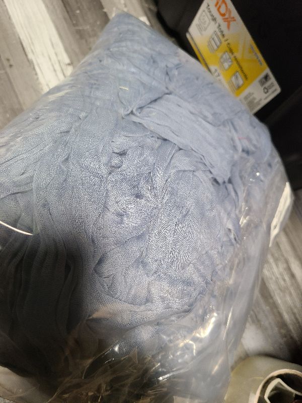 Photo 1 of 12 Pack 10FT Dusty Blue Cheesecloth Table Runner 120 Inch Long Gauze Rustic Boho Cheese Cloth Table Runner Sheer Fabric for Wedding Party Birthday Bridal Baby Shower Centerpiece Home Decor