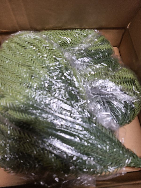 Photo 1 of 2 Pcs 30" Extra Length Artificial Christmas Teardrop Swag, Faux Pine Needles Teardrop Door Swag, Christmas Norfolk Greenery Teardrop Wreath for Xmas Door Table Mantle Fireplace Indoor Outdoor Decor