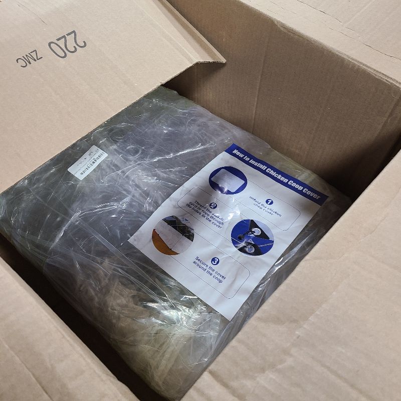 Photo 1 of 10x20ft 16Mil Chicken Coop Covers for Winter,Heavy Duty Clear Chicken Run Vinyl Tarp Waterproof,Plastic Winterizing Insulation Cold-Proof Enclosure Wrap with Grommets for Porch Patio Poultry