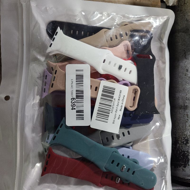 Photo 1 of 15 Pack Soft Silicone Bands Compatible with Apple Watch Band 40mm 41mm 38mm 45mm 44mm 42mm 46mm 49mm for Women Men,Sport iWatch bands Replacement Strap Wristbands for iWatch SE Series 10 9 8 7 6 5 4 3