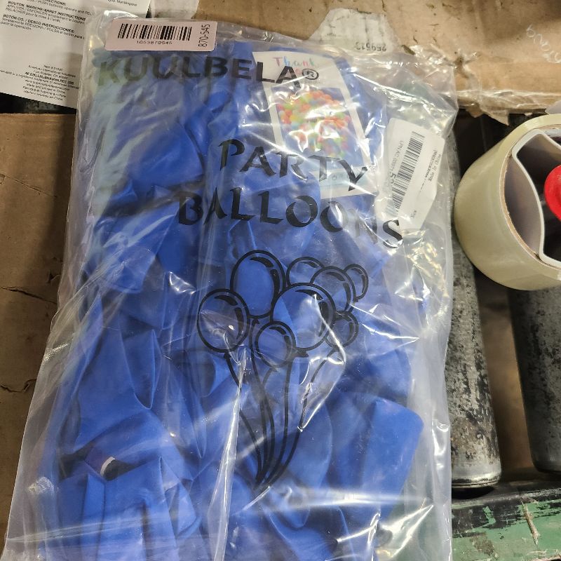 Photo 1 of 110pcs Blue Balloon 12 inch, Blue Latex Balloon for Birthday Party Baby Shower Wedding(with 2 Ribbons).