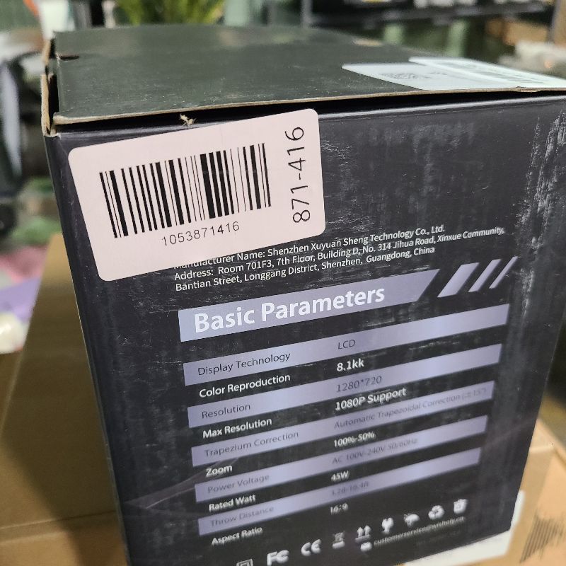 Photo 1 of [ Built-in Google TV & Voice Control] WISHOLY Mini Projector with WiFi and Bluetooth, Built-in Streaming Apps, Portable Movie Projector 4K with 180° Rotatable for Outdoor, Home Theater, Movie Night