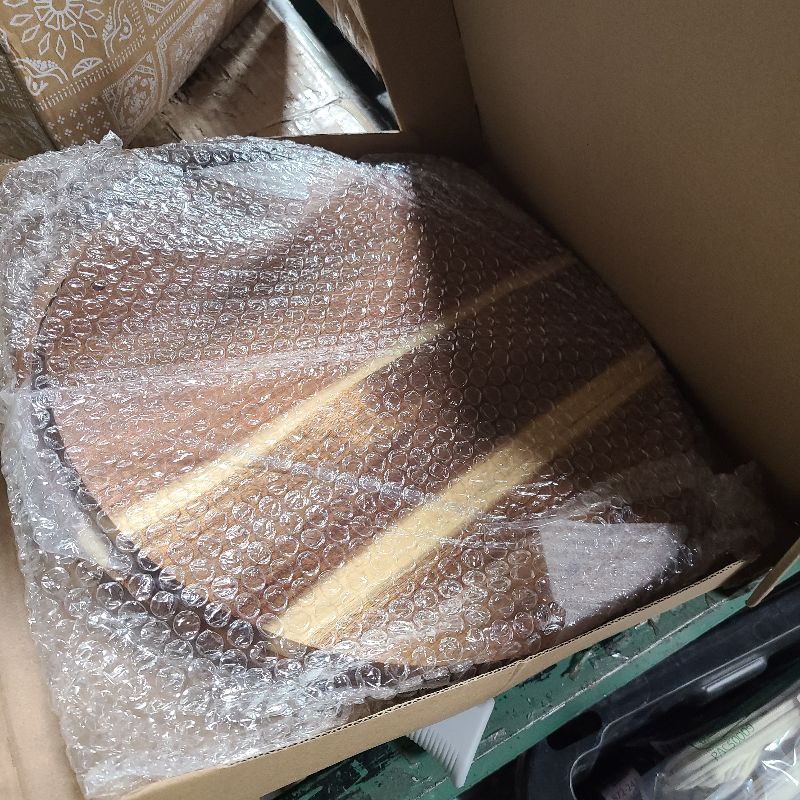 Photo 1 of 14" Two-Tier Acacia Wood Lazy Susan Organizer Kitchen Turntable for Cabinet Pantry Table Organization