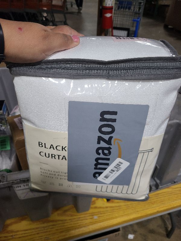 Photo 1 of 100% Blackout Shield Linen Blackout Curtains for Bedroom 120 Inches Long, Back Tab/Rod Pocket Living Room Drapes, Thermal Insulated Blackout Curtains 2 Panels Set, 50" W x 120" L, Bright White