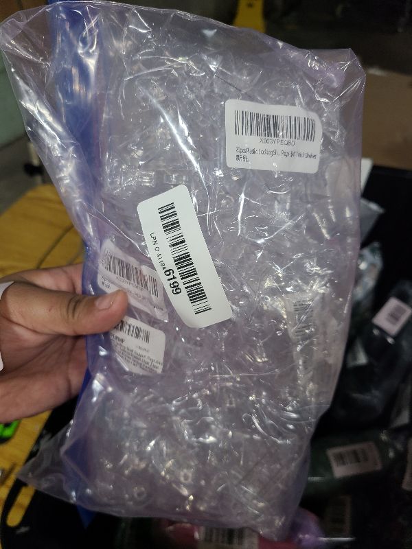 Photo 1 of 20pcs Plastic Locking Shelf Support Pegs,6mm Shelf Pins ,Self-Locking Bracket Clips,Clear Shelf Pegs for for Kitchen Cabinet Furniture Book Shelves, 6mm Peg x 3/4" Thick Shelves