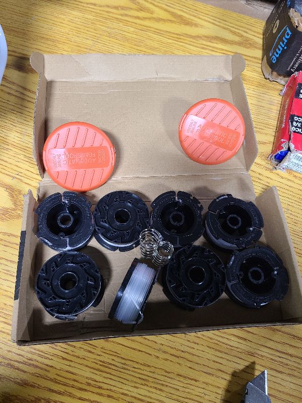 Photo 1 of 10 Pack Eater String Compatible with Black+Decker, AF-100 0.065" Weed Wacker String Refill 240ft Automatic Feed String Trimmer Replacement Spool Line for Black&Decker(8 Spool+2 Cap+2 Spring)