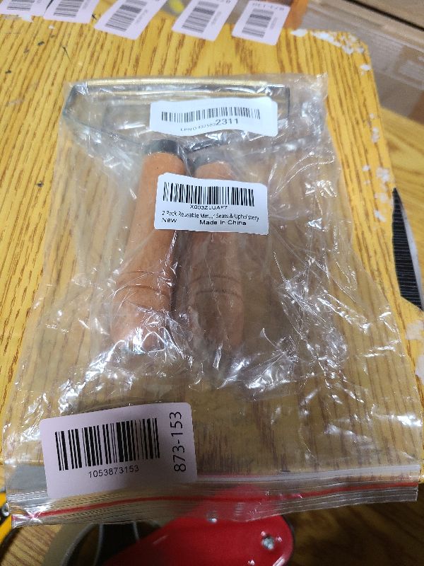 Photo 1 of 2 Pack Reusable Metal Lint Remover Tool – Durable Pet Hair Remover Tool with Wooden Handle | Portable Fabric Shaver Fuzz Cleaner for Clothes, Carpet & Furniture, Couch, Rugs, Car Seats & Upholstery