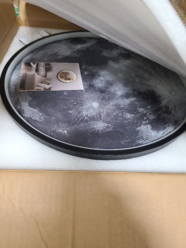 Photo 1 of 17.3'' Upgraded Cordless Moon Wall Light, Dimmable Wall Mounted Moon LED Sconce with Remote Control, Lighting Ceiling Light for Hallway Bars Cafes KTV