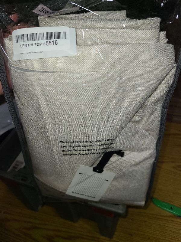 Photo 1 of 100% Blackout Shield Linen Blackout Curtains for Bedroom 96 Inches Long, Back Tab/Rod Pocket Living Room Drapes, Thermal Insulated Blackout Curtains 2 Panels Set, 50" W x 96" L,Cream