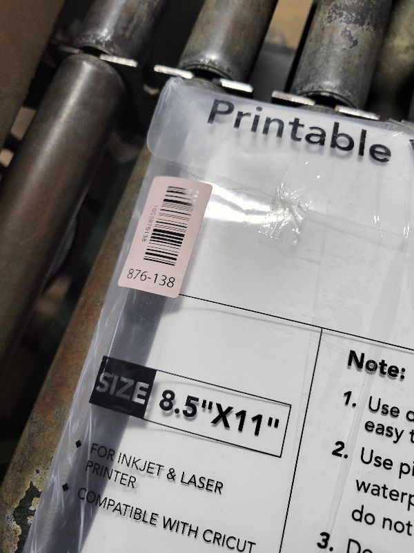 Photo 1 of 100 PCS Printable Vinyl Sticker Paper for inkjet printer & Laser Printer, Standard Letter Size 8.5"x11", Waterproof Sticker Paper Dries Quickly Vivid Colors, Matte White