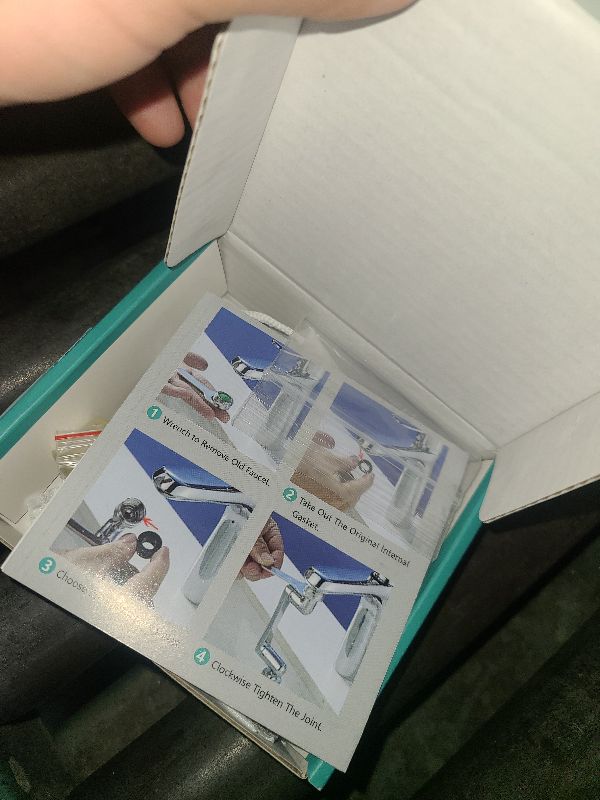 Photo 1 of 1080°Swivel Faucet Extender with Filter, Sink Water Faucet Aerator Extension in Brass, Swivel Robotic Arm Bathroom Faucet Extender, Kitchen Rotating Extension with 2 Mode Splash