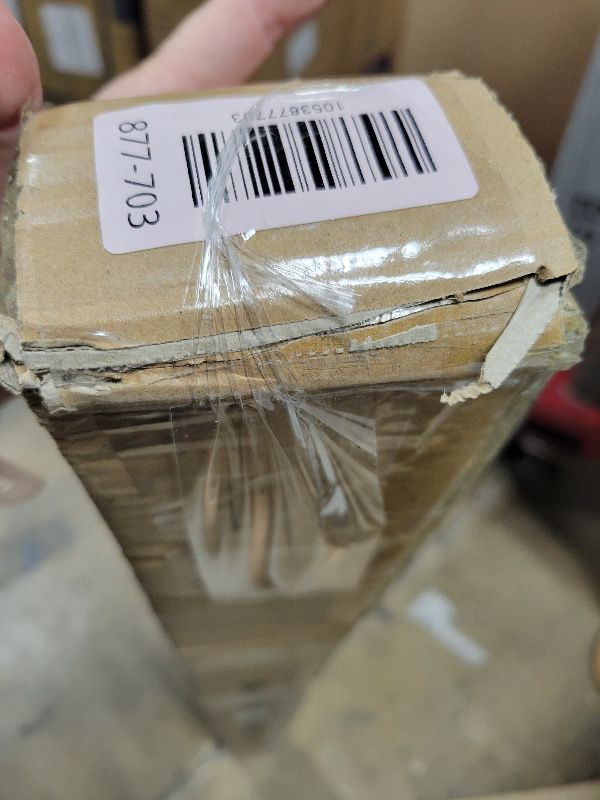 Photo 1 of 1 1/8 Inch Diameter Curtain Rods, 48-84” Telescoping Large Single Window Drapery Rod Heavy Duty With Adjustable Modern Brackets, Matte Black