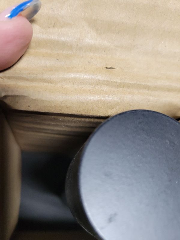 Photo 1 of 1 1/8 Inch Diameter Curtain Rods, 48-84” Telescoping Large Single Window Drapery Rod Heavy Duty With Adjustable Modern Brackets, Matte Black