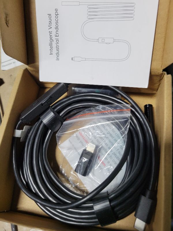 Photo 1 of [Dual-Lens] Endoscope Camera with Light, 1920P HD Borescope with 8+1 Adjustable LED Lights, IP67 Waterproof 16.5FT Semi-Rigid Snake Cord Inspection Camera for iPhone, iPad and Android Phone (Type C)