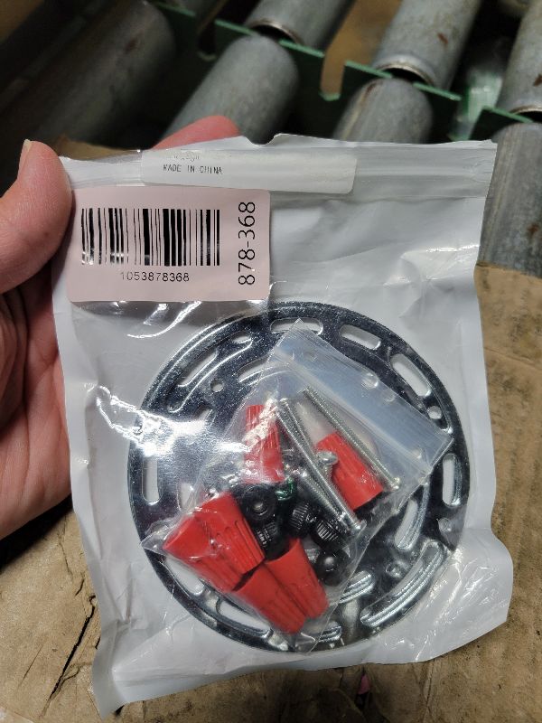 Photo 1 of 2 Pack Universal Light Fixture Mounting Bracket, 4 Inches Diameter Steel Round Universal Light Crossbar with Screws and Nuts, Mounting Bracket for Mount Wall Light, Close to Ceiling Light