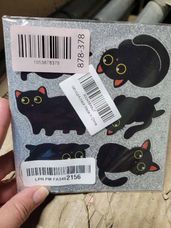 Photo 1 of 18pcs Cute Black Cat Cupcake Toppers for Boys Girls Pet Baby Shower Kitten Meow Party Supplies Favor Glitter Black Cat Themed Birthday Party Decorations