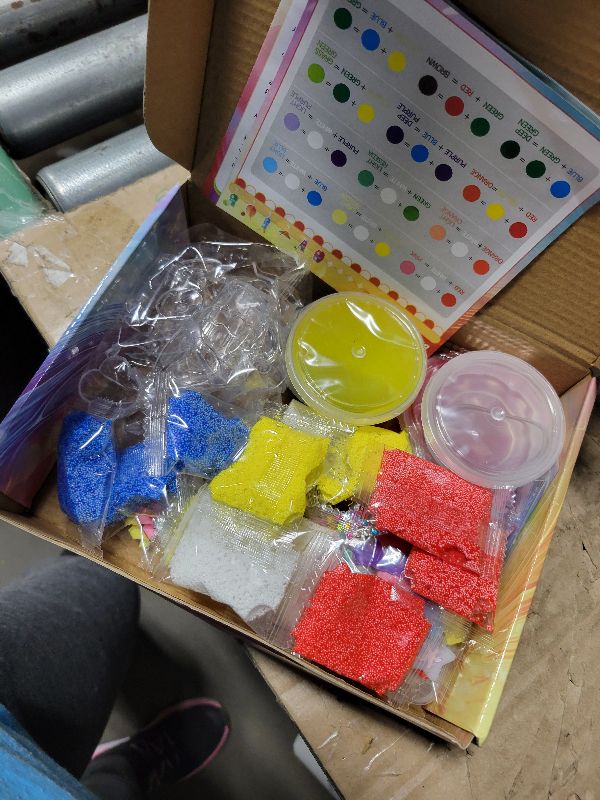 Photo 1 of 100+ Pcs Slime Mini Dessert Cup Making Craft Kit for Girls Boys,Even Adults Like to Play, Birthday Idea for Kids Age 4+,3 Primary Colors, Fun Party Gift,DIY Art,mini Food,Make it mini