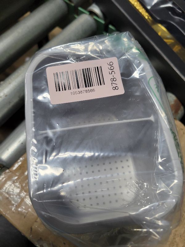 Photo 1 of 2 Slots Toothbrush Holder and Toothpaste Holder with Drain Hole, Detachable Easy Cleaning Multi-Functional Organizer Caddy Storage for Bathroom Vanity Sink Kitchen (White+Gray 2 compartments)