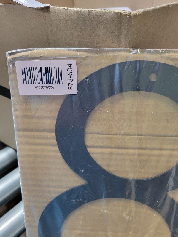 Photo 1 of 12 Inch Modern Metal Black House Numbers for Outside - Floating Address Numbers for Door With Nail Kit for Number 8