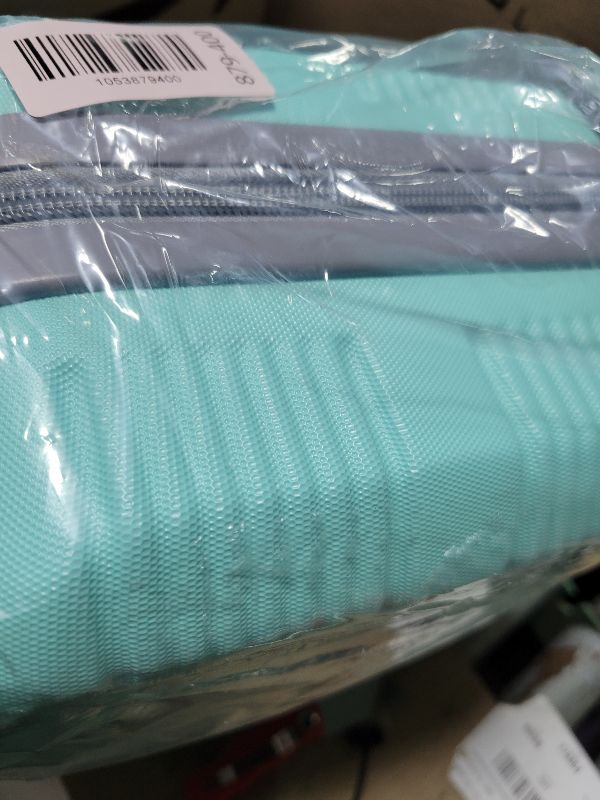 Photo 1 of 14" Portable Hard Shell Makeup Travel Case - Stylish PC+ABS Cosmetic Organizer for Women - Scratch-Resistant, Elastic Strap, Mini Suitcase - Perfect for Romantic Gifts?Opal Green?