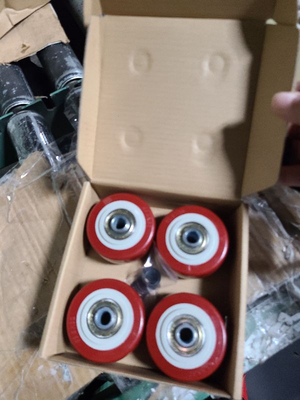 Photo 1 of 2.5 Inch Caster Wheels Heavy Duty Lockable Bearing Plate 4 PCS Shelf Replacement for Platform Trucks Cart Furniture Workbench up to 220LBS/100KG