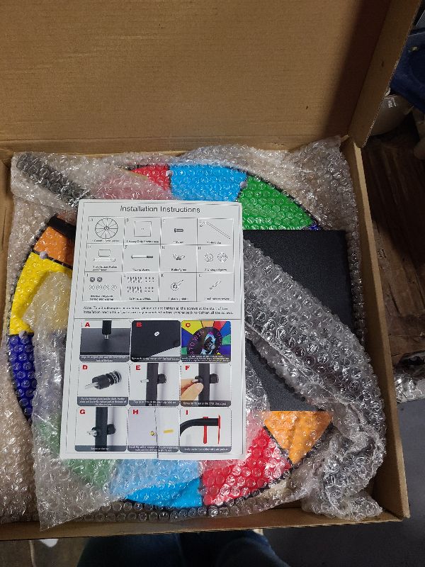 Photo 1 of 12 Inch Spin Wheel Prize Wheel with 12 Slots,Heavy Duty Base and Stand,Ideal for Carnival Events Home Parties and Tradeshows Engaging Spinning Wheel for Prizes Wheel of Fortune Spin the Wheel