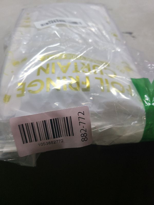 Photo 1 of 10 Pack White Backdrop Curtain 3.2ft x 8.2ft Metallic Tinsel Foil Fringe Curtains Photo Booth Background for Birthday Party Decoration Baby Shower Engagement Wedding Christmas Decoration (White)