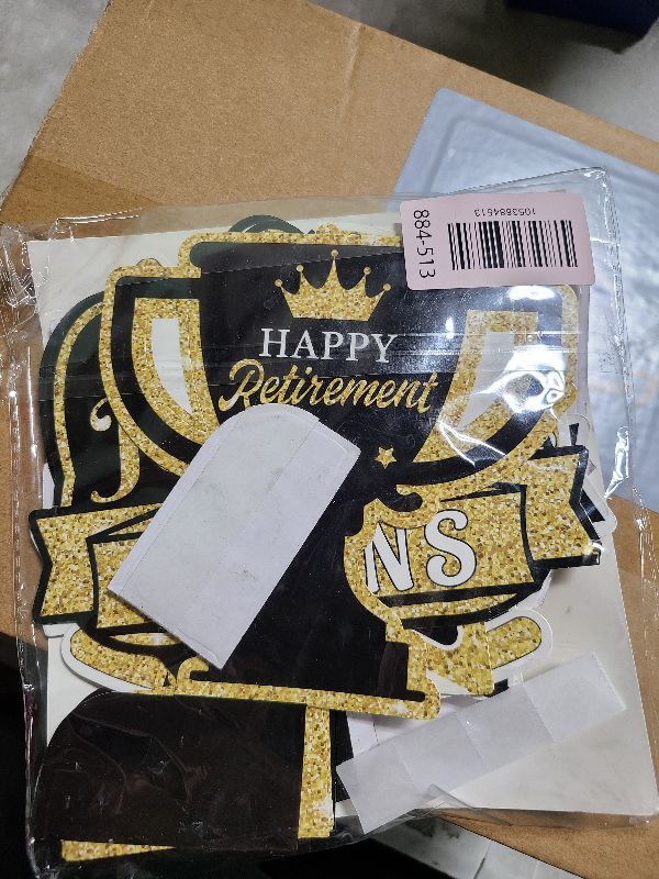 Photo 1 of 10PCS Honeycomb Centerpieces - Gold & Black Retirement Table Decorations for Happy Retirement Party Supplies