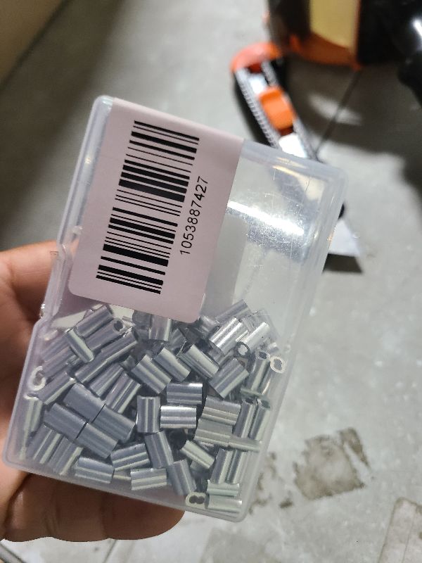 Photo 1 of 1/16" (1.5–2.0mm) Aluminum Crimping Loop Sleeve 200PCS, Cable Ferrule Wire Rope Sleeves