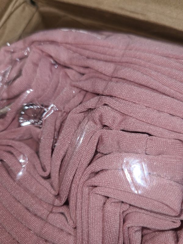 Photo 1 of 100 Pcs Spandex Chair Sashes with Crown Buckle Slider Stretch Chair Bands Cover Ties for Wedding, Banquet, Gala, Corporate Event, Birthday Party, Baby Shower(Dusty Pink)