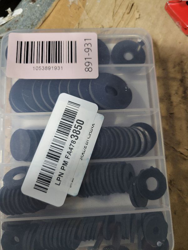 Photo 1 of 120Pcs Flat Rubber Washers Assortment Kit,16/18/20/25/30mm Black Washer,Vibration Absorbing Pads Sealing Rubber Washers for Faucets Garden Bolts Screws Hose Plumbing Shower Head- 5 Sizes