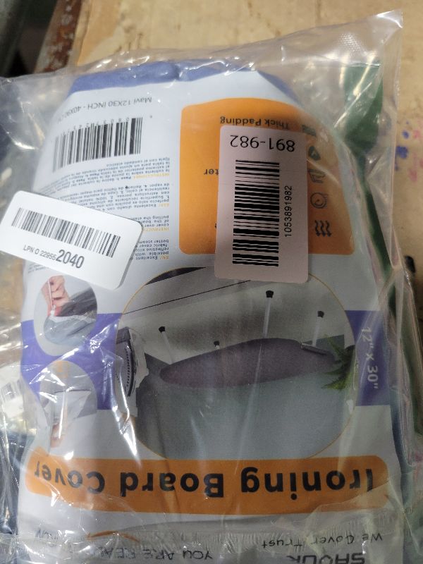 Photo 1 of 12.5 X 30 inch Smart Table top Ironing Board Cover and Pad with Standard Size, Fits Small, Mini Board, Easy Placement, Extra Thick Padding, Elastic Cord, Heat Resistance (12.5" X 30", Blue)