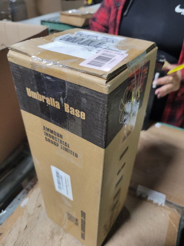 Photo 1 of AMMSUN Foldable Portable Beach Umbrella Stand-Portable Patio Umbrella Base Holder,Iron Patio Umbrella Stand for Courtyard,Garden,Beach,Grass (Black)