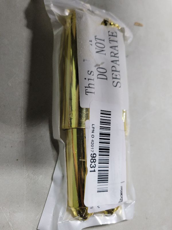 Photo 1 of 2 Pieces Toilet Paper Holder Roller Spindle Replacement Rod Plastic Spring Loaded (Gold)