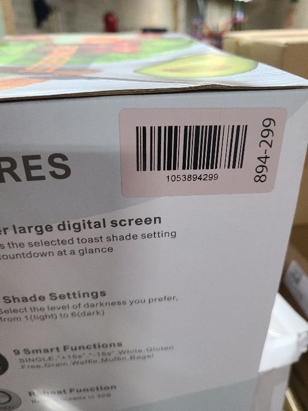 Photo 1 of 2 Slice Touch Screen Toaster, Stainless Steel Toaster with Wide Slots for Bagels and Bread, Reheat/Defrost/Cancel Functions, Removable Crumb Tray, Matt Black