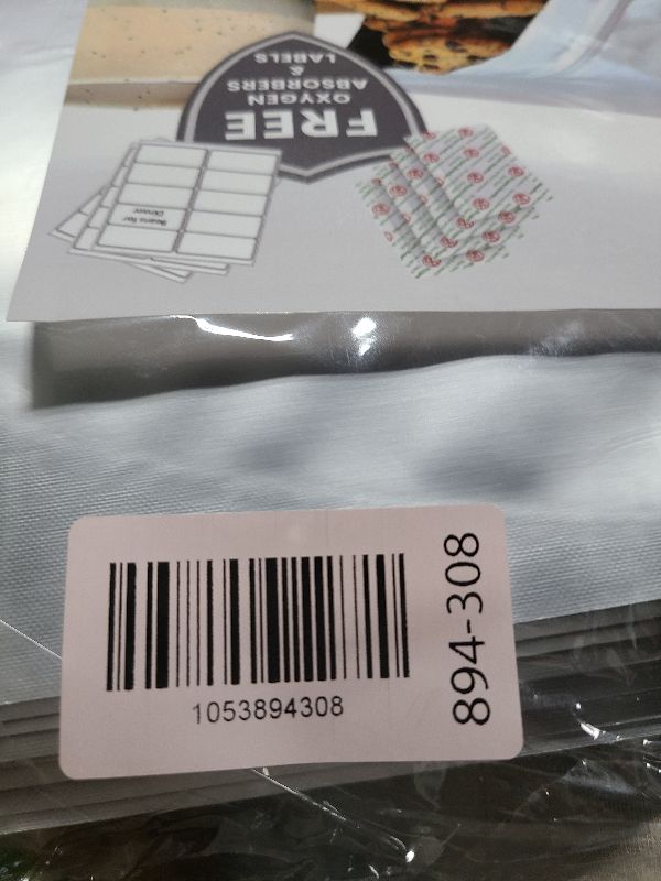 Photo 1 of 20 Mylar Bags for Food Storage, 2.5 Gallon Capacity, Extra Thick 15 Mil, with 1000cc Oxygen Absorbers, Resealable, Stand-Up Gusset, Ideal for Long-Term Food Storage