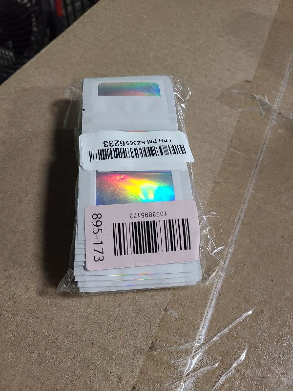 Photo 1 of 100 Pack Holographic Bags, Smell Proof Packaging Bag, Clear Window Resealable Odor Foil Pouch Mylar Bags for Food Storage and Lipgloss, Jewelry Lash (White, 2.4 x 3.9 Inch)