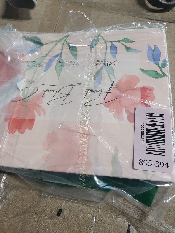 Photo 1 of 24 Pack Boxed Floral Blank Greeting Cards with Self-adhesive Envelopes For All Occasion, 24 Unique Watercolor Designs No Repeats