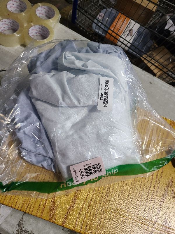 Photo 1 of 2-Pack Pack and Play Sheets, Waterproof Mini Crib Sheets Fitted - Organic Cotton Pack N Play Sheets for Graco Pack and Play Mattress, Playard Baby Crib Sheets, Neutral for Boy,Girl,Toddler(Blue Flax)