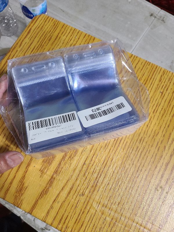 Photo 1 of 120 Pack Plastic Badge Holder, Vertical ID Badge Holder, Clear Waterproof ID Card Holder with Resealable Zip, 2.5" x 3.8" Name Tag Holder for Nurses and Office, Fits ID Card/Credit Card/Student Card
