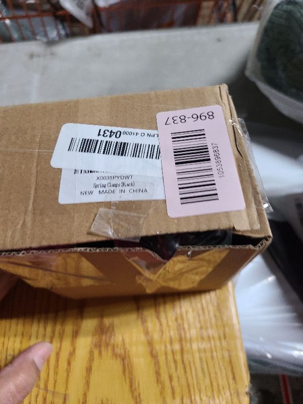 Photo 1 of 12 Pack Plastic Spring Clamps, 3.5inch Small Heavy Duty Clips for Crafts, Backdrop Stand, Woodworking, Photography Studios (Black)