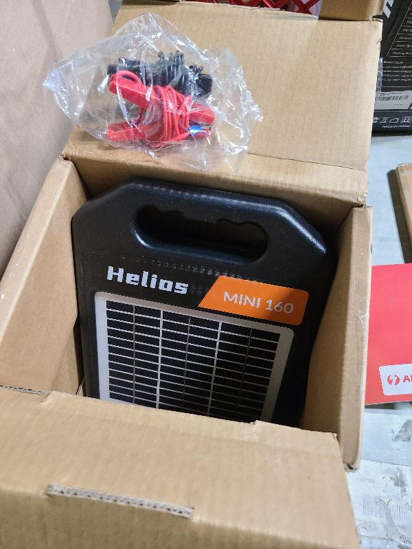 Photo 1 of 10 Miles Solar Electric Fence Charger with Day/Night Mode, 0.11J Portable Solar Fence Charger with Rechargeable Solar Panel for 24-Hour Uninterrupted Protection Electric Fence Energizer